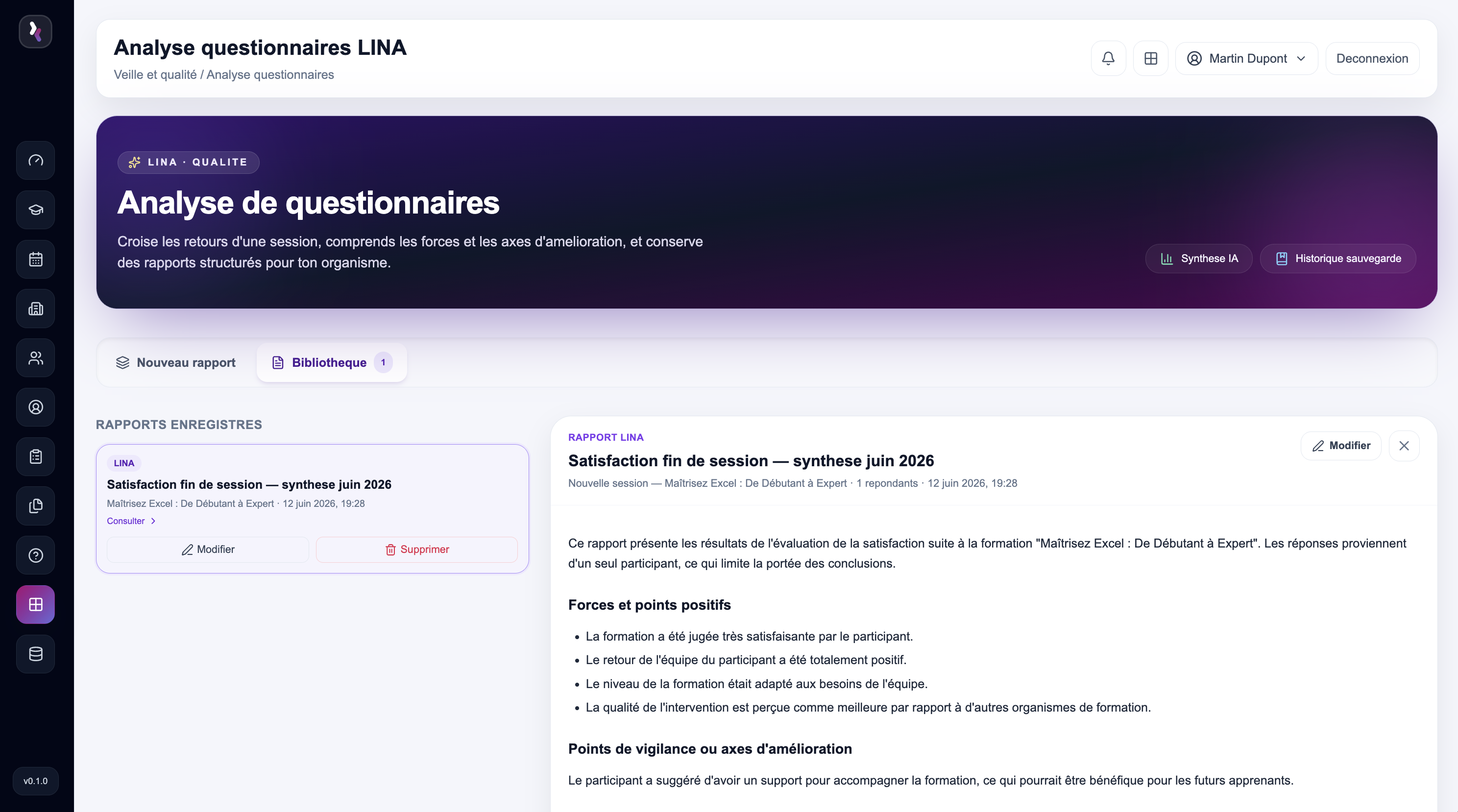 Analyse des questionnaires Qualiopi